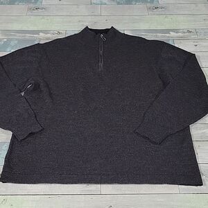 Pronto Uomo Extra Fine Merino Wool Gray Sweater sz Large